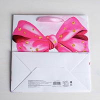 Пакет подарочный ламинированный квадратный, упаковка, &laquo;Поздравляю!&raquo;, 22 х 22 х 11 см