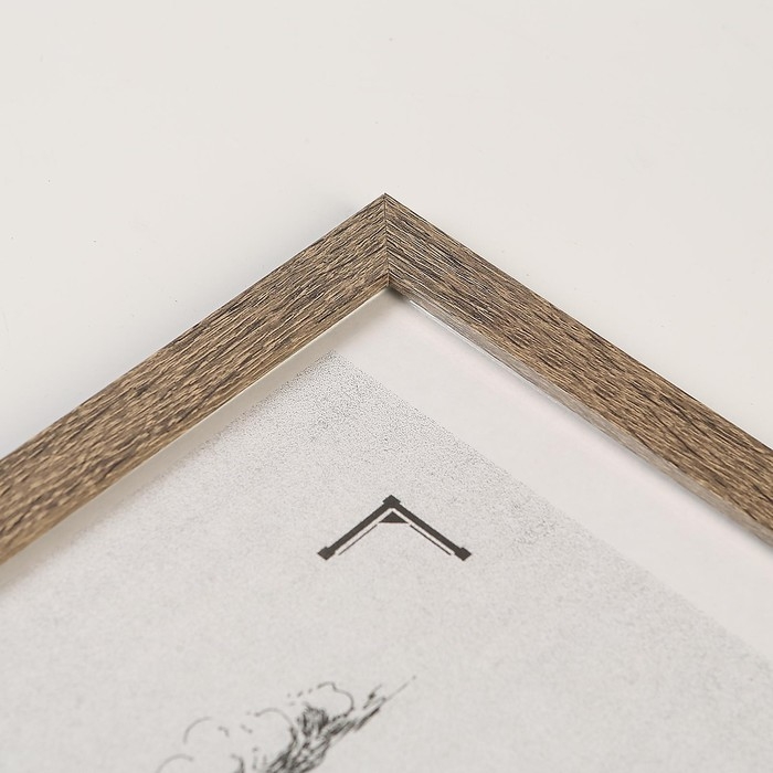 Фоторамка МДФ 30х40 см. №6, шир. 18 мм, толщ. 12 мм, Капучино (пластиковый экран)