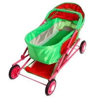 Коляска кукольная №4, цвет красно-зелёный Коляска кукольная №4, цвет красно-зелёный