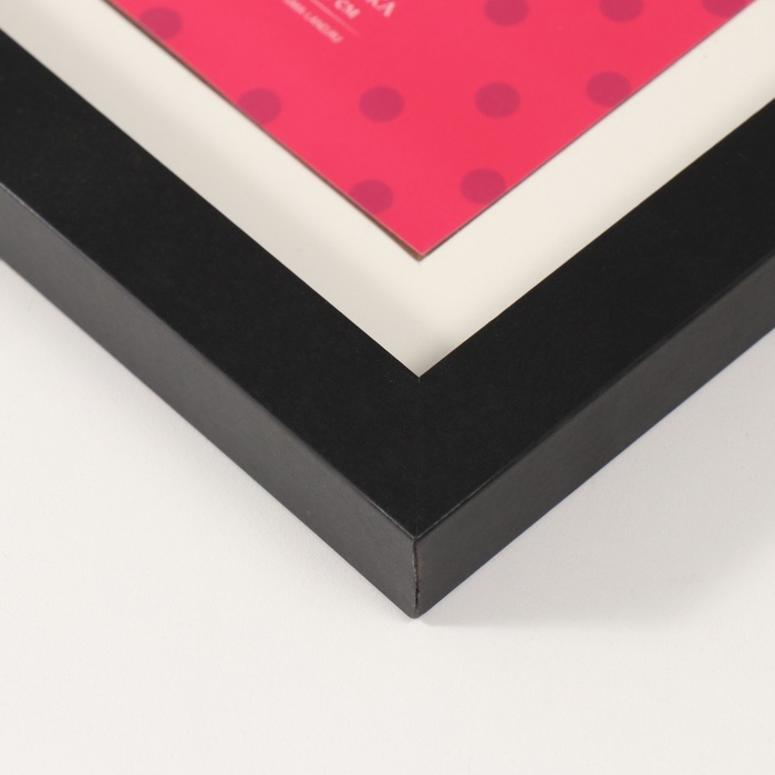 Фоторамка МДФ на 1 фото 10х15 см с паспарту "Аллегра" черная 2х18х23 см