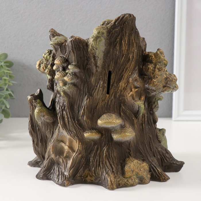 Копилка "Домик садовых троллей Пеньхаус" 21,5 х 21 х 16,5 см.