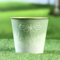 Кашпо "Ведерко Генри" зеленый, 10х10х10см Кашпо "Ведерко Генри" зеленый, 10х10х10см