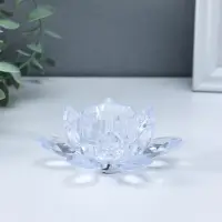 Светодиодная свеча LED "Свеча в лотосе" 3хLR1130, прозрачный 10,5х10,5х4,5 см