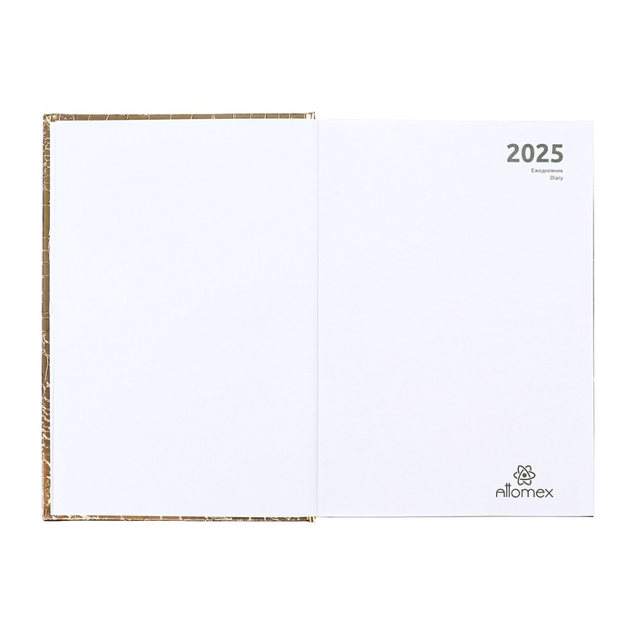 Ежедневник недатированный,ованный, A5, 136 листов, Attomex. Arkona, твердая обложка, бумвинил с поролоном, ляссе, блок 70%, золотой