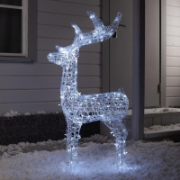 Светодиодная фигура «Кружевной олень» 60 × 105 × 18 см, металл, 31 В, мерцание, свечение белое Светодиодная фигура «Кружевной олень» 60 × 105 × 18 см, металл, 31 В, мерцание, свечение белое