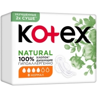 Прокладки &laquo;Kotex&raquo; Natural нормал, 8 шт.