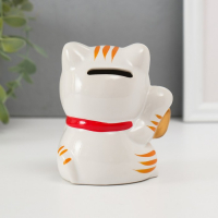 Копилка керамика "Манэки-нэко - иероглиф удача" МИКС 10х8,3х7,2 см Копилка керамика "Манэки-нэко - иероглиф удача" МИКС 10х8,3х7,2 см