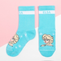 Набор носков &laquo;Холодное сердце&raquo;, 2 пары, цвет розовый/голубой, 14-16 см