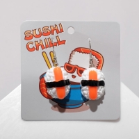 Серьги пластик &laquo;Суши&raquo;, цветные