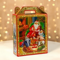 Новый год. Подарочная коробка новогодняя Подарок "Атмосфера" 16,8 х 7 х 25 см. Новый год. Подарочная коробка новогодняя Подарок "Атмосфера" 16,8 х 7 х 25 см.