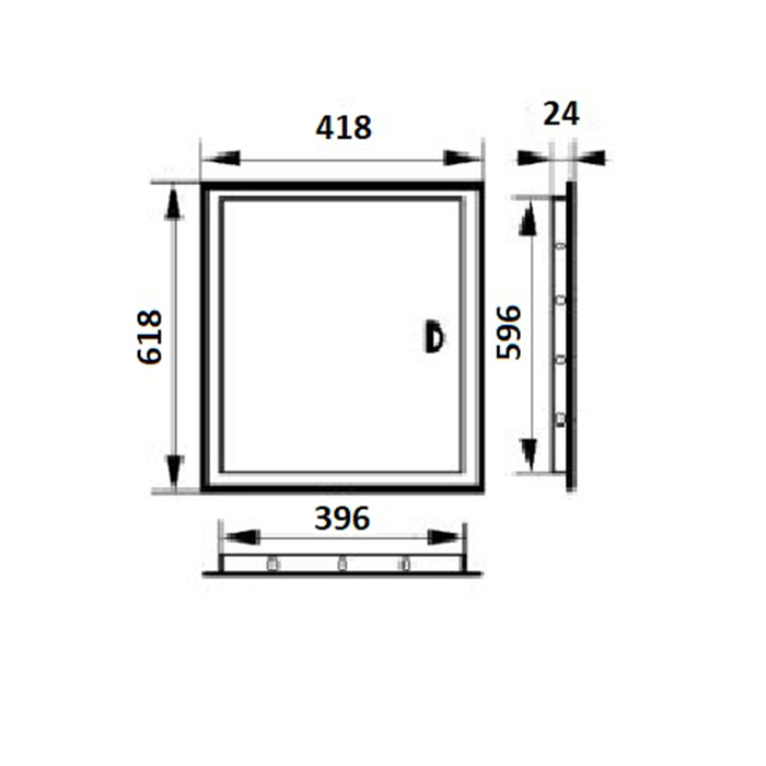Лючок ревизионный &laquo;Эковент&raquo; Л4060Р, 400 х 600 мм