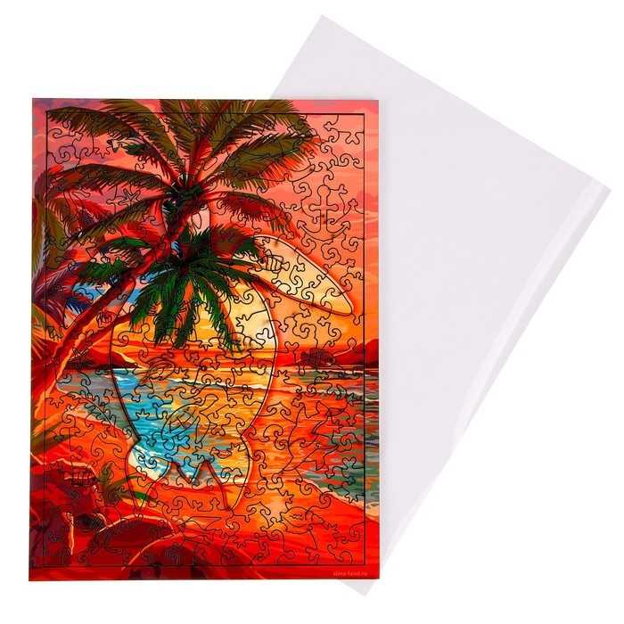 Пазлы деревянные фигурные &laquo;Закат на море&raquo;, 168 элементов