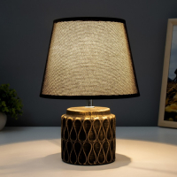 Лампа настольная 32166/1 E14 40Вт черный с золотой патиной 20х20х28 см RISALUX Лампа настольная 32166/1 E14 40Вт черный с золотой патиной 20х20х28 см RISALUX