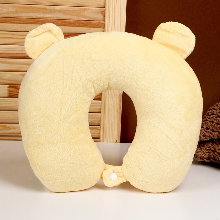 Подголовник &laquo;Мишка&raquo; с маской для сна