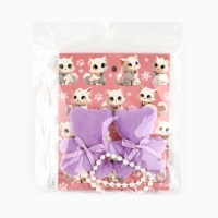 Заколки мишки новогодние &laquo;Зимние-котики&raquo;,на Новый год, набор 2 шт, 5 х 4 см