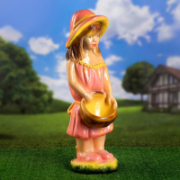 Садовая фигура "Девочка с корзиной большая" 20х24х65см микс Садовая фигура "Девочка с корзиной большая" 20х24х65см микс