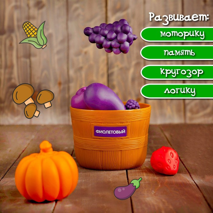 Набор для сортировки &laquo;Разноцветный урожай&raquo;, по методике Монтессори