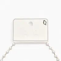 Колье на жемчужной дорожке "Вишня объемная", цвет красно-белый в золоте 40+удл, d6