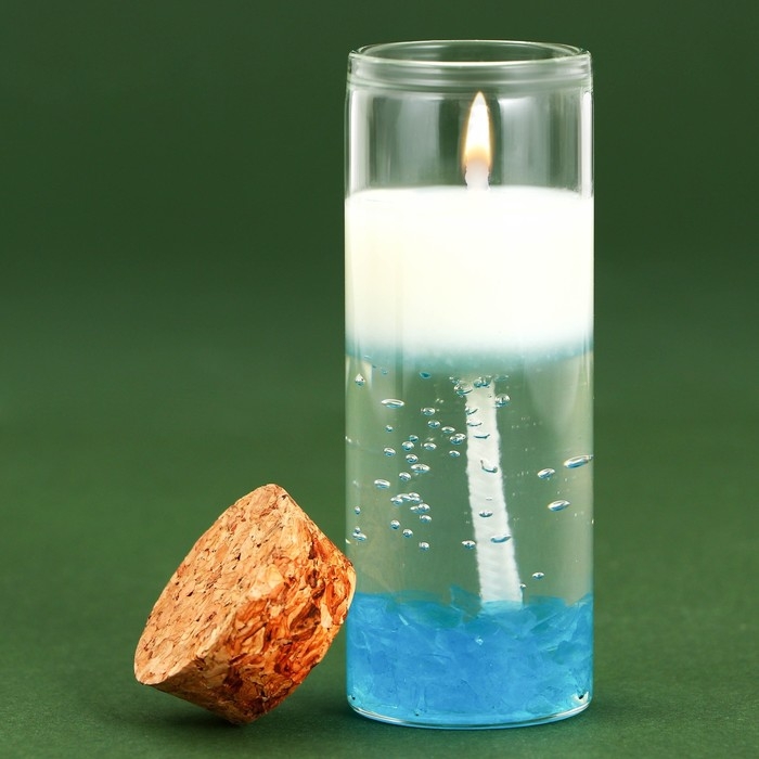 Новогодняя свеча в колбе &laquo;Новый год: Сияние звезд&raquo;, лёгкий аромат