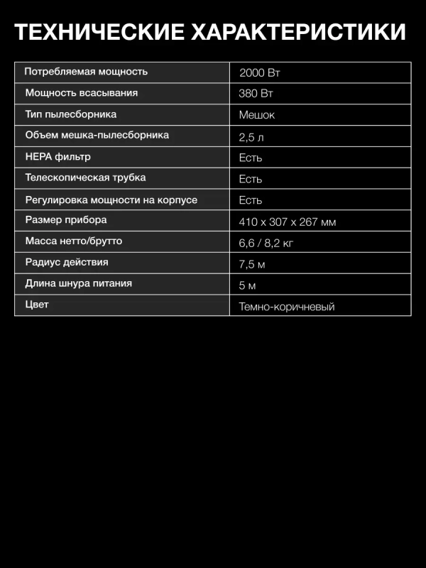 Пылесос HYV-B4055 2000Вт