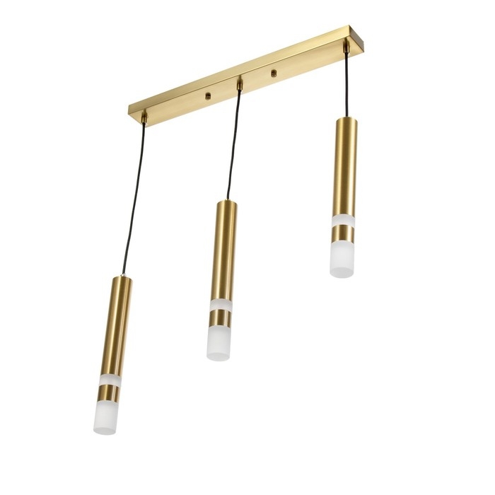 Светильник BayerLux Подвес BayerLuxной "Гелла" 3хLED 18Вт 4000К латунь 50х4х30-180см