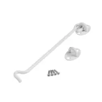 Крючок ветровой LOCKLAND KV001, L=200 мм, нержа, цвет белый, 2 шт