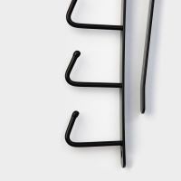 Держатель кухонный подвесной Доляна, на 6 предметов, 1,5&times;26&times;7 см, цвет чёрный