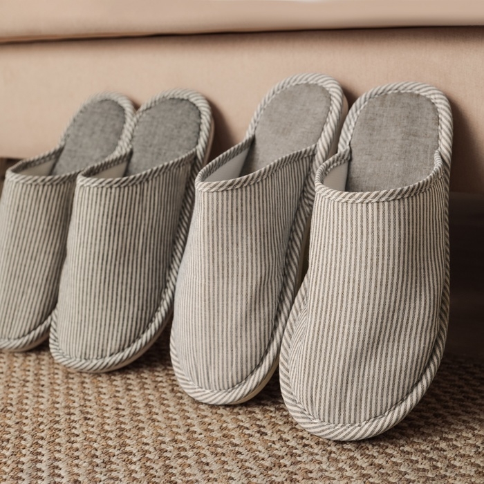 Тапочки мужские, размер 42-43, цвет серый Тапочки мужские, размер 42-43, цвет серый