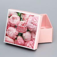 Коробка складная, крышка-дно, "Тебе", 10 х 10 х 5 см без окна Коробка складная, крышка-дно, "Тебе", 10 х 10 х 5 см без окна