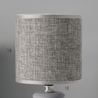 Настольная лампа с абажуром RISALUX &laquo;Катрина&raquo;, Е14, 40 Вт, серый, 13&times;13&times;27 см