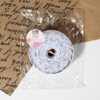 Лента холщовая &laquo;Кружево&raquo;, натуральная, 37 мм, 4,5 &plusmn; 0,5 м, цвет белый