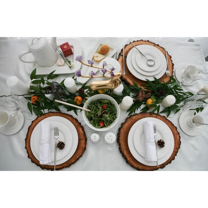 Тарелка фарфоровая обеденная Magistro Crotone, d=25,8 см, цвет белый