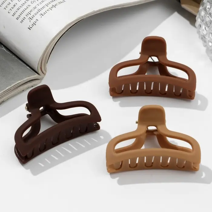 Крабик для волос &laquo;Матовый&raquo;, геометрия дуга мини, 4.5 см, МИКС