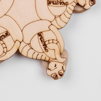 Новый год. Подставка с символом года под горячее &laquo;На счастье&raquo;, D=11 см, можжевельник