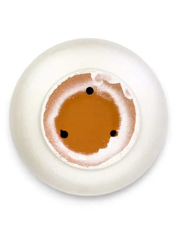 Горшок цветочный с поддоном 5,4 л, d22/h19 см белый керамика, "Перл" (М)