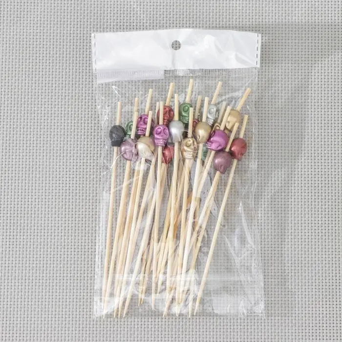 Шпажки El Dia de Muertos, 25 шт, 12 см, бамбук, цвет МИКС