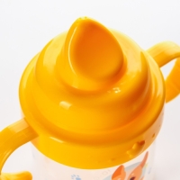 Поильник детский с твёрдым носиком &laquo;Собачка Лу&raquo;, 140 мл., с ручками, цвет желтый