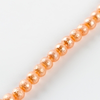 Бусины из стекла, набор 140 шт., размер 1 шт. 6 &mdash; мм, цвет оранжевый