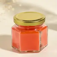 Свеча ароматическая в банке 70 гр воска, апельсин