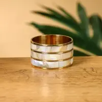 Кольца для салфеток (набор 4 шт) "Браслет" 4,5х4,5х2,5 см, латунь