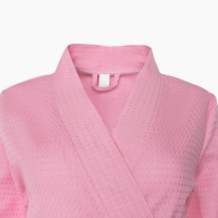 Халат вафельный женский &laquo;Экономь и Я&raquo; рукав 3/4, цвет розовый р. 54-56, хл 100%, 200 г/м&sup2;