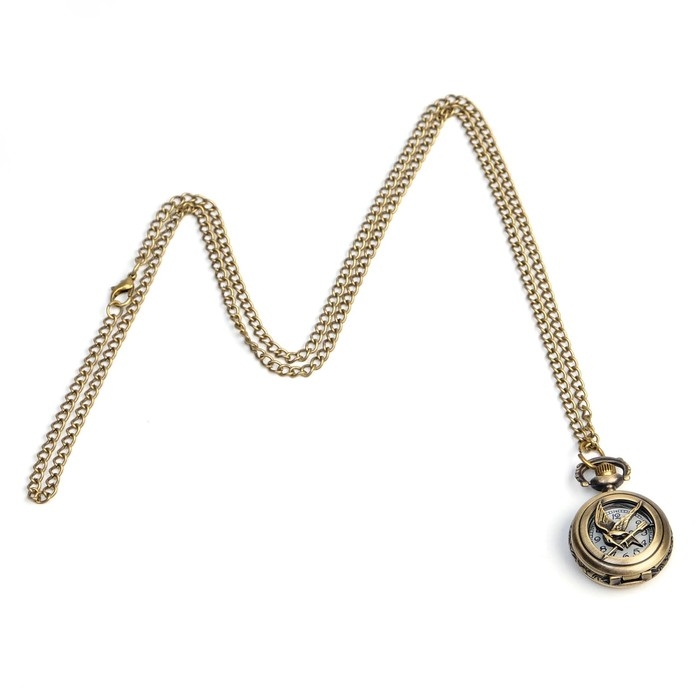 Карманные кварцевые часы &laquo;Птица со стрелой&raquo;, на цепочке 80 см