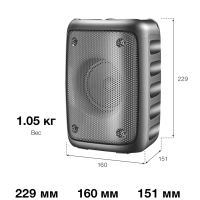 Колонка портативная H-PS1006 30Вт Bluetooth