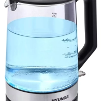 Чайник HYK-G8808 1.7л. 2200Вт черный серебристый