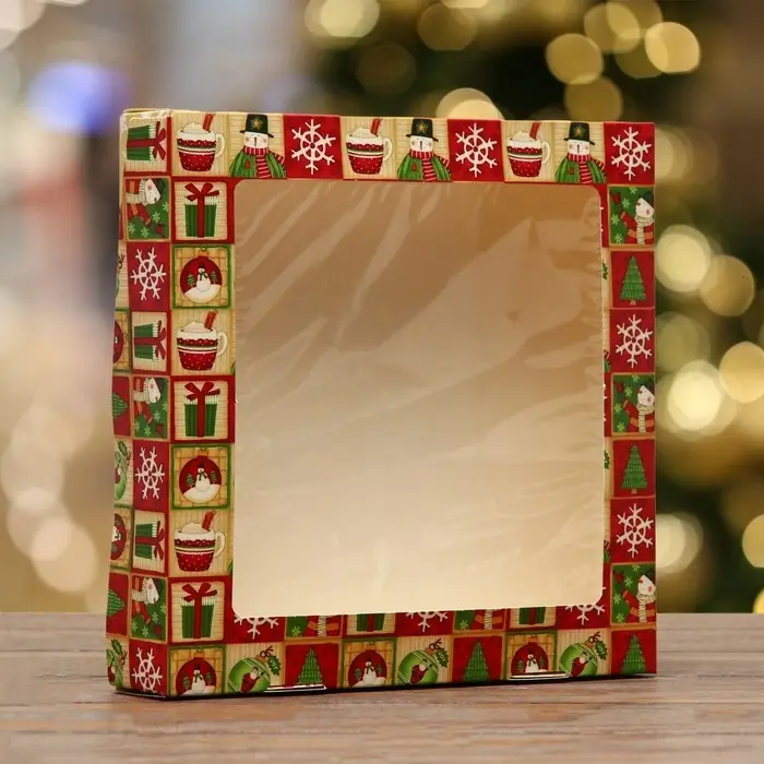 Коробка складная &laquo;Хорошего праздника&raquo;, 20&times;20&times;4 с окном