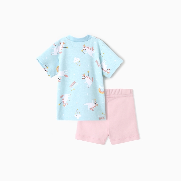 Костюм: футболка и шорты Крошка Я Unicorn, рост 68-74 см Костюм: футболка и шорты Крошка Я Unicorn, рост 68-74 см