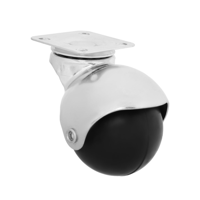 Колесо мебельное, "Шар", d=50 мм, пластик, 4 шт.