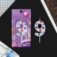 Свеча для торта, цифра &laquo;9&raquo;, 5,5 х 8 см