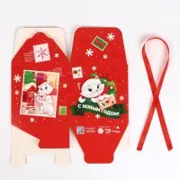 Коробка складная "Новогодняя почта", Кошка Мари , 12 х 12 х 12 см