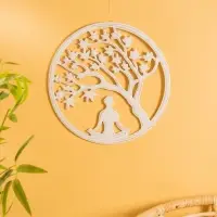 Панно "Умиротворение 2" МДФ, 40х40х1 см, цв. белый